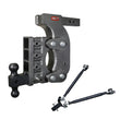 Load image into Gallery viewer, Gen-Y The Boss Torsion-Flex 2.5in Receiver 15in Drop Hitch w/GH-061 Dual-Ball/Stabilizer Kit - Side View