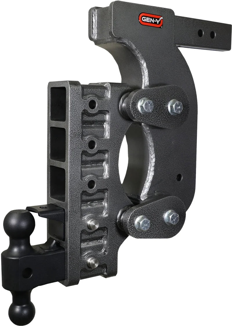 Gen-Y The Boss Torsion-Flex 2.5in Receiver 18in Drop Hitch w/Dual-Ball/Pintle Lock/Stab Kit - Side View