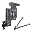 Load image into Gallery viewer, Gen-Y The Boss Torsion-Flex 2.5in Receiver 21in Drop Hitch w/Dual-Ball/Pintle Lock/Stab Kit - Side View