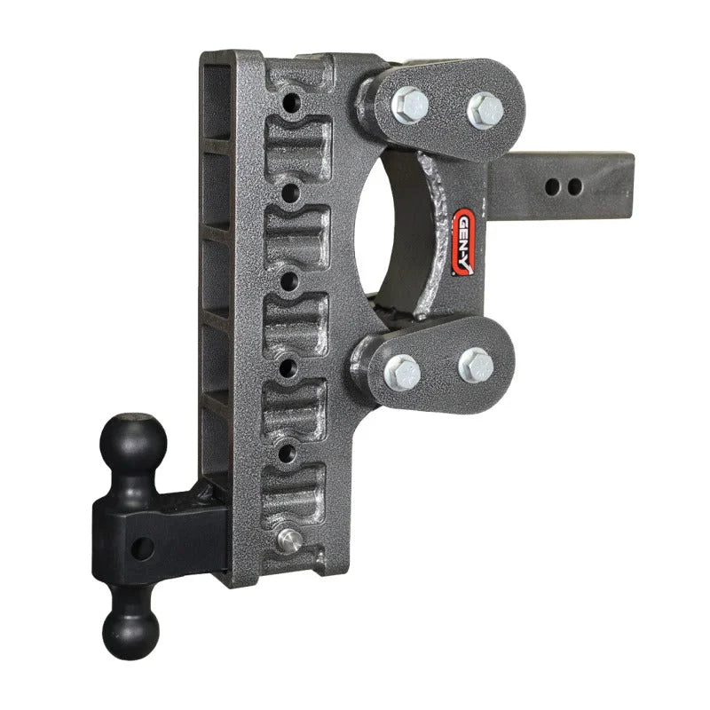 Gen-Y The Boss Torsion-Flex 2.5in Shank 12in Drop 2.4K TW 21K Hitch w/GH-061 Dual-Ball - Side View