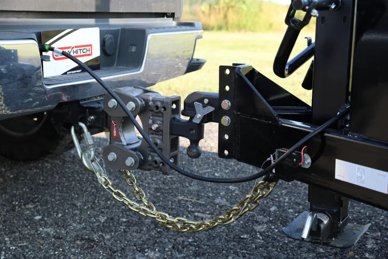 Gen-Y The Boss Torsion-Flex 2.5in Shank 5in Drop 1.7K TW 16K Hitch w/GH-051 Dual-Ball - Side View
