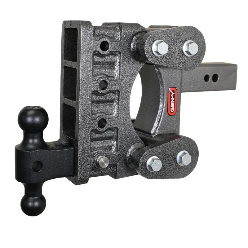 Gen-Y The Boss Torsion-Flex 2.5in Shank 6in Drop 3.5K TW 32K Hitch w/GH-0161 Dual-Ball - Side View