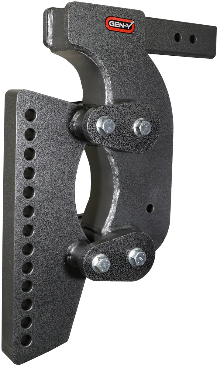 Gen-Y The Boss Torsion-Flex 2.5in Weight Distribution Shank 17.5in Drop 21K Hitch w/Stabilizer Kit - Side View