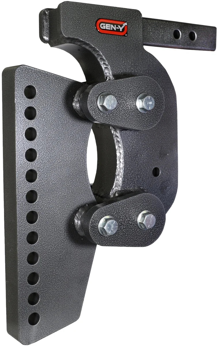 Gen-Y The Boss Torsion-Flex 2in Weight Distribution Shank 15.5in Drop 16K Hitch w/Stabilizer Kit - Side View