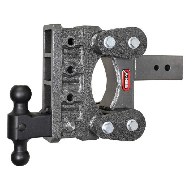 Gen-Y The Boss Torsion-Flex 3in Shank 6in Drop 3.5K TW 32K Hitch w/GH-0161 Dual-Ball - Side View