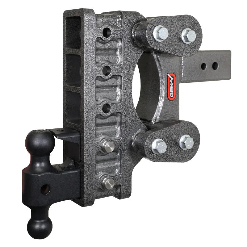 Gen-Y The Boss Torsion-Flex 3in Shank 9in Drop 32K Hitch w/GH-0161 Dual-Ball/GH-0162 Pintle Lock - Side View