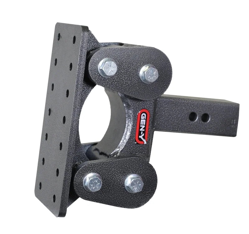 Gen-Y The Boss Torsion-Flex Pintle Plate 2.5in Shank 5.5in Drop 1.7K TW 16K Hitch - Back View