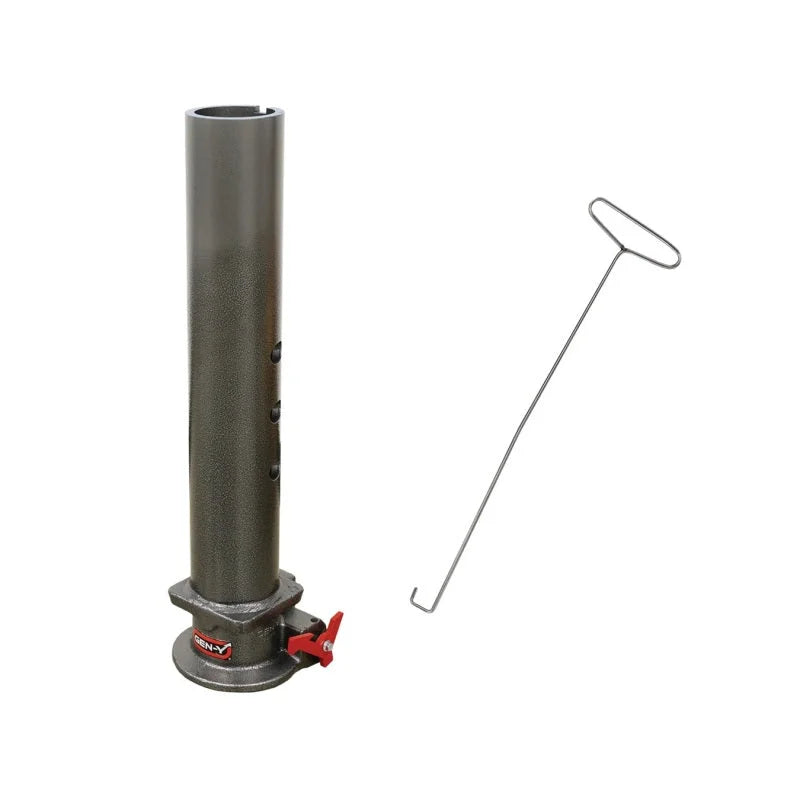 Gen-Y Viking 4in Round Tube Gooseneck Static Hitch w/SnapLatch 2-5/16in Coupler 8.5K TW 30K - Back View
