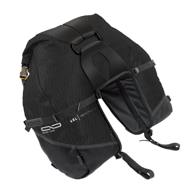Giant Loop Great Basin Saddlebag 68L - Black - Detail View