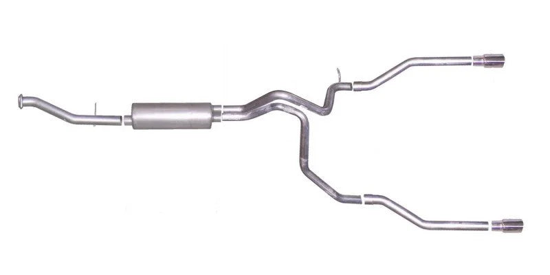 Gibson 02-05 Chevrolet Avalanche 1500 Base 5.3L 2.25in Cat-Back Dual Split Exhaust - Aluminized - Main Product View