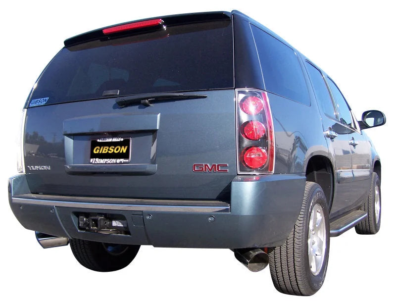 Gibson 07-10 Cadillac Escalade ESV Base 6.2L 2.5in Cat-Back Dual Extreme Exhaust - Aluminized - Installation View
