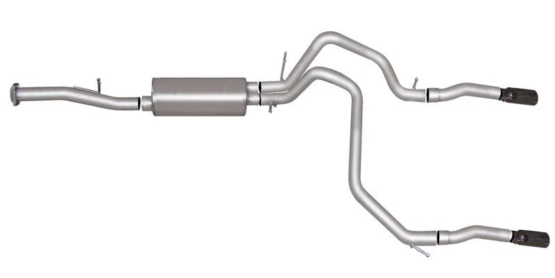 Gibson 07-12 Chevrolet Avalanche LS 5.3L 2.25in Cat-Back Dual Split Exhaust - Aluminized - Main Product View