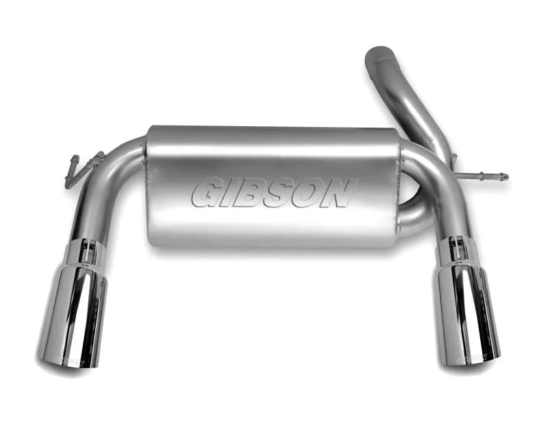 Gibson 07-17 Jeep Wrangler JK Rubicon 3.6L 2.5in Axle-Back Dual Split Exhaust - Aluminized - Main Product View