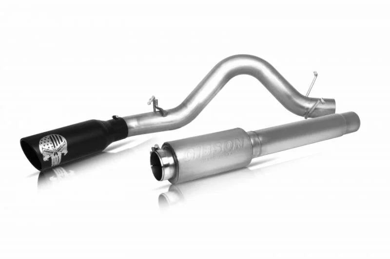 Gibson 08-10 Nissan Titan SE 5.6L 4in Patriot Skull Series Cat-Back Single Exhaust - Stainless - Main Product View