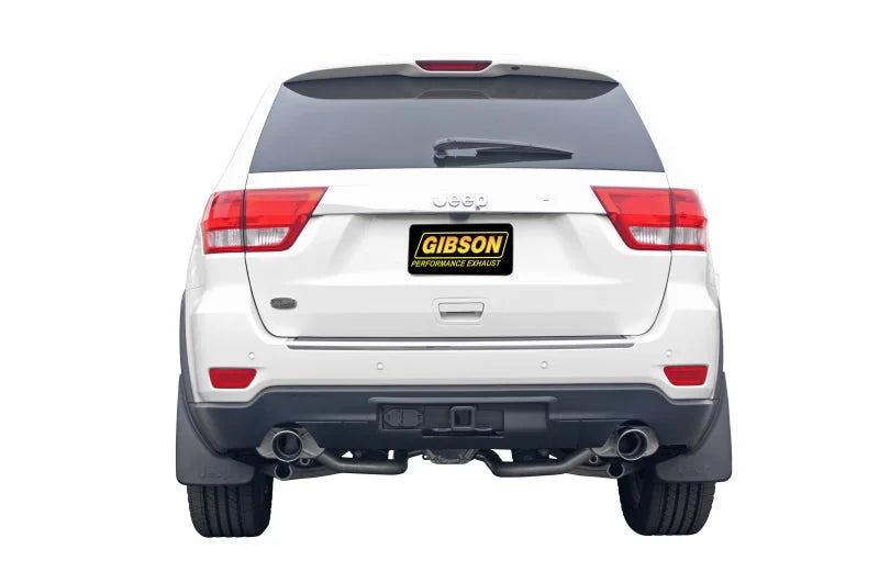 Gibson 11-18 Jeep Grand Cherokee Laredo 3.6L 2.25in Axle-Back Dual Exhaust - Aluminized - Detail View