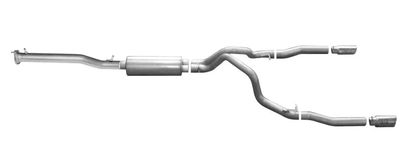 Gibson 14-18 Chevrolet Silverado 1500 LT 5.3L 3in/2.25in Cat-Back Dual Split Exhaust - Stainless - Main Product View