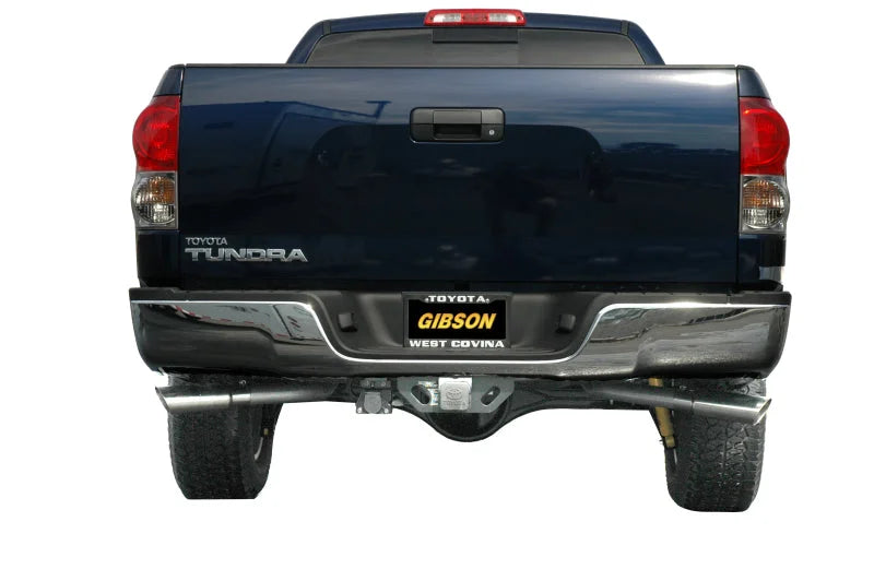 Gibson 14-19 Toyota Tundra SR 4.6L 2.5in Cat-Back Dual Extreme Exhaust - Stainless - Installation View