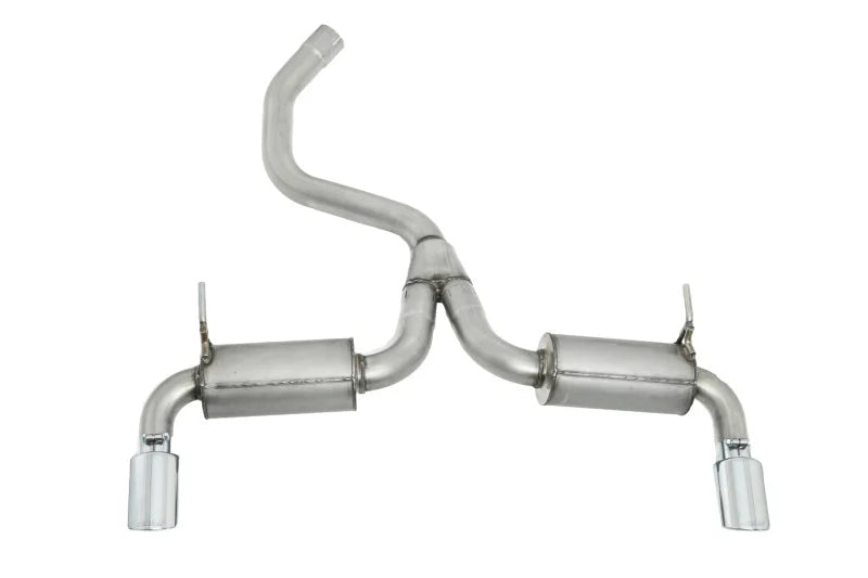 Gibson 14-20 Jeep Cherokee 3.2L 2.5in/2.25in Cat-Back Dual Split Exhaust - Stainless - Back View