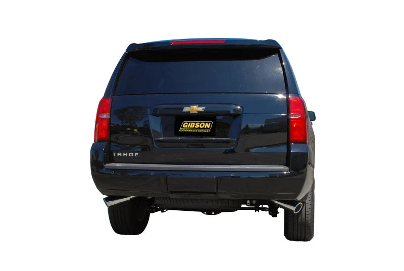 Gibson 15-19 Chevrolet Tahoe LS 5.3L 2.25in Cat-Back Dual Extreme Exhaust - Aluminized - Installation View