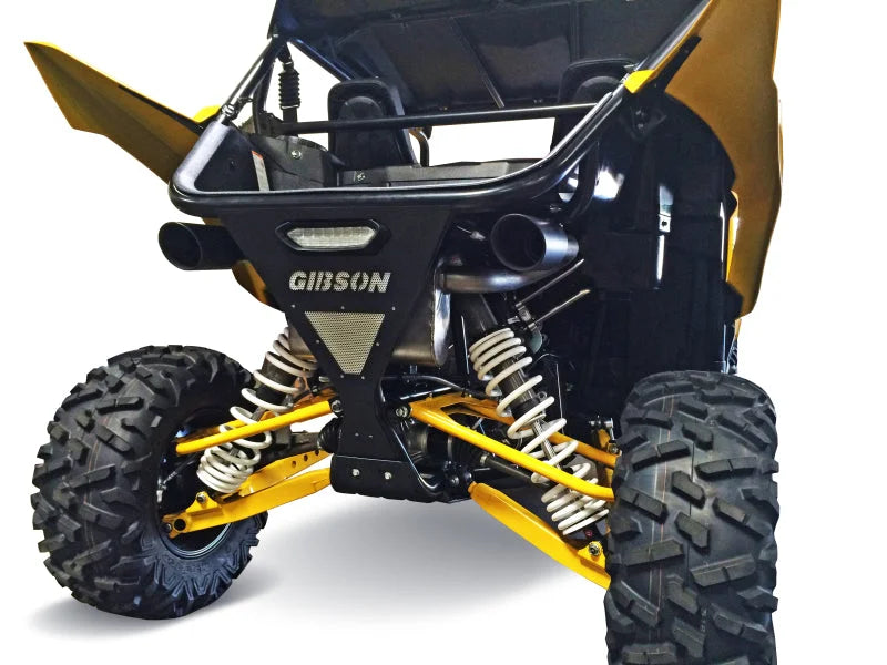 Gibson 16-17 Yamaha YXZ1000R Base 2.25in Dual Exhaust - Black Ceramic - Detail View