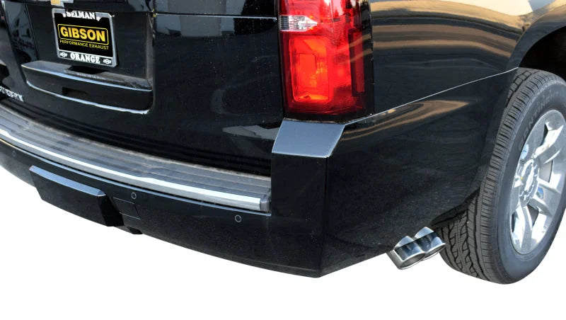 Gibson 18-19 Chevrolet Suburban LS 5.3L 2.25in Cat-Back Dual Sport Exhaust - Stainless - Installation View