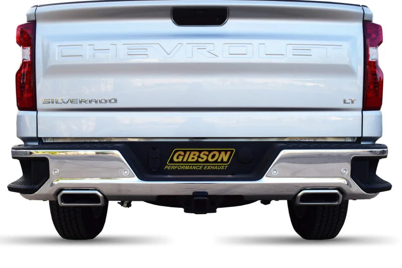 Gibson 19-22 GMC Sierra 1500 Denali 5.3L 3in/2.5in Cat-Back Dual Split Exhaust - Stainless - Detail View
