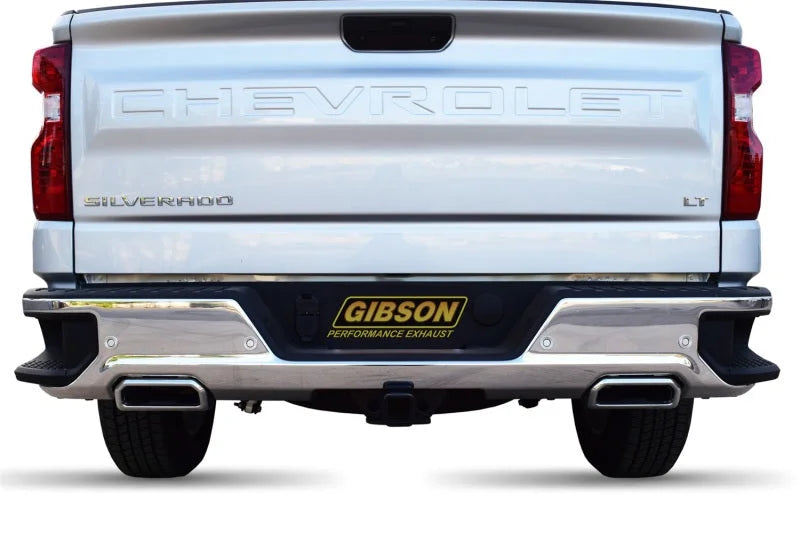 Gibson 19-23 Silverado/GMC Sierra 1500 5.3L Crew Cab Cat-Back Dual Split Exhaust - Side View