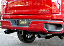 Load image into Gallery viewer, Gibson 20-21 Chevy Silverado 6.6L 2.5in Cat-Back Dual Split Exhaust System Stainless - Black Elite - Side View