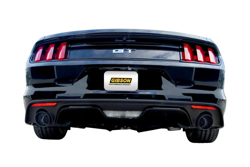 Gibson 2015 Ford Mustang GT Premium 5.0L 3in Cat-Back Dual Exhaust - Black Elite (Ceramic) - Detail View