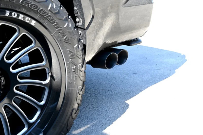 Gibson 2022 Toyota Tundra 3.5L-T V6 5.5ft bed 2.5in Cat-Back Dual Sport Exhaust - Black Elite - Side View
