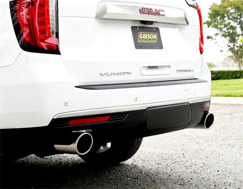 Gibson 21-22 GMC Yukon Denali/ Chevrolet Tahoe High Country 6.2L 2/4wd Cat-Back Dual Split Exhaust - Side View