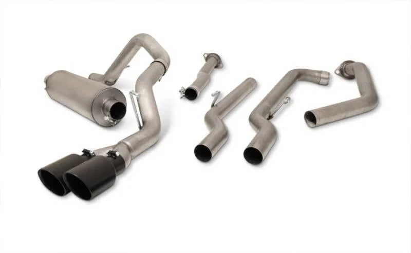 Gibson 22-24 Toyota Tundra 3.5L-T V6 Crew Max Stainless Cat Back Dual Sport Exhaust - Side View