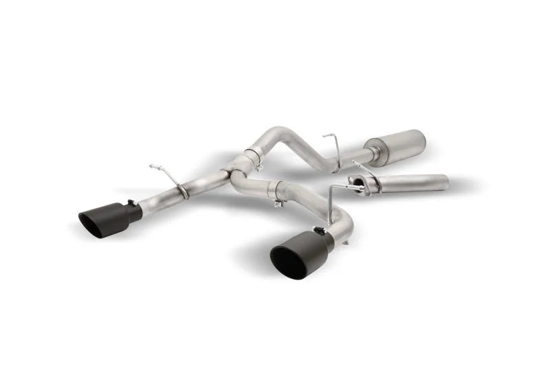 Gibson 2.5in Black Elite Cat-Back Dual Split Exhaust - Stainless fits 2021-2025 Ford Bronco 4-dr 2.7L 4WD - Main Product View