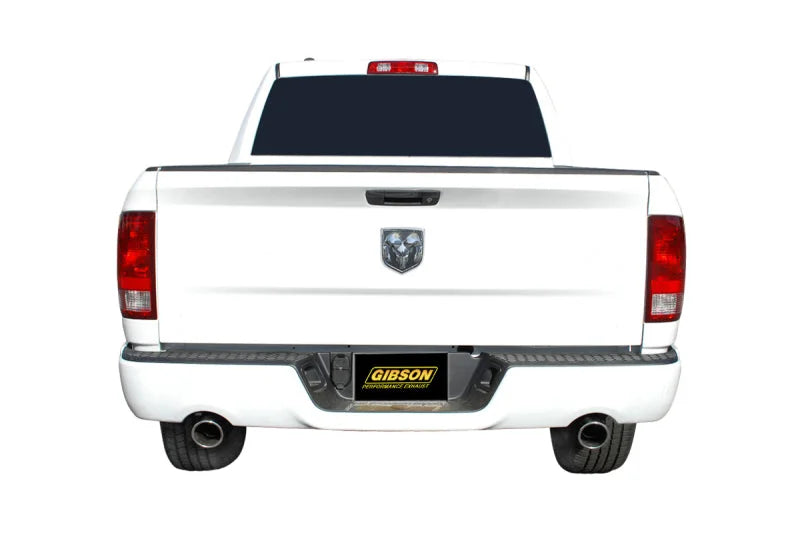 Gibson 2.5in Cat-Back Dual Split Exhaust - Stainless fits 2009-2018 Ram 1500 5.7L - Back View