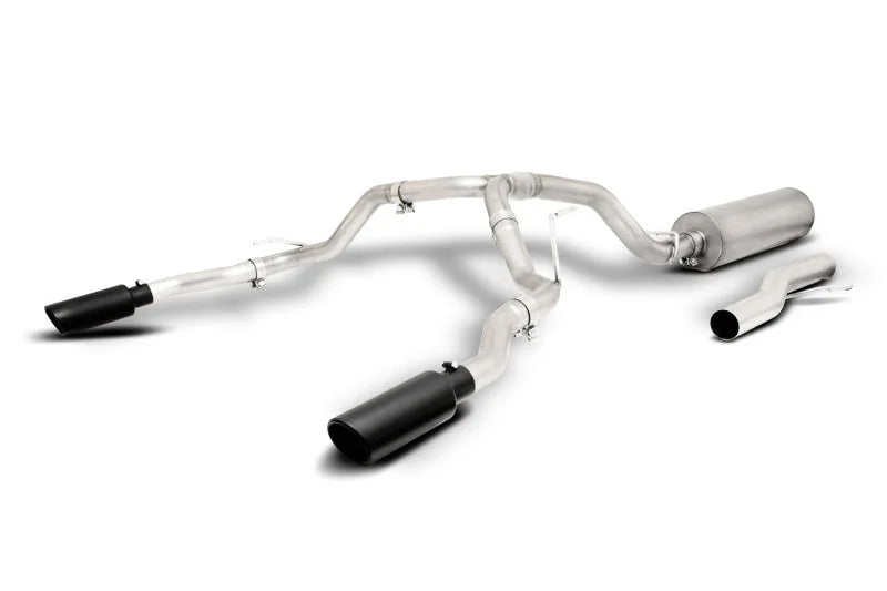 Gibson 2.5in Cat-Back Dual Split T409 Exhaust Black fits 2021-2025 Cadillac Escalade Luxury / 2023-2025 Cadillac Escalade ...