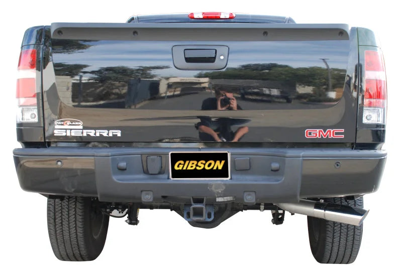Gibson 3.5in Cat-Back Single Exhaust - Stainless fits 2007-2011 GMC Sierra 1500 DENALI 6.2L - Installation View