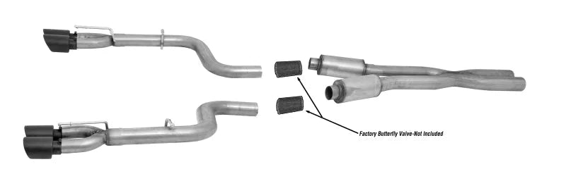 Gibson 3in Cat-Back Dual Exhaust - Black Elite (Ceramic) fits 2015-2023 Dodge Challenger 6.2L SRT Hellcat - Main Product View