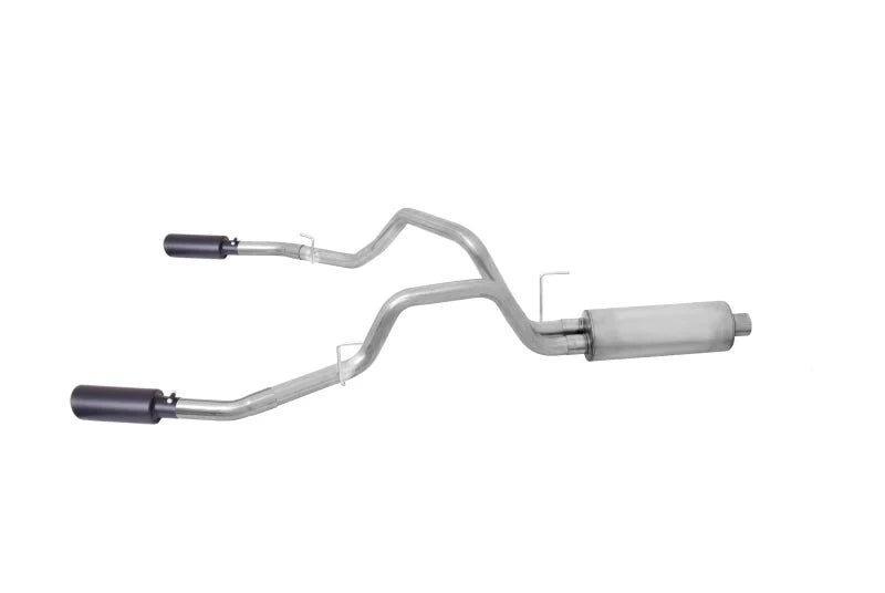 Gibson 3in Cat-Back Dual Split Exhaust - Black Elite fits Ford F-150 / 2011-2014 Ford F-150 SVT RAPTOR 6.2L