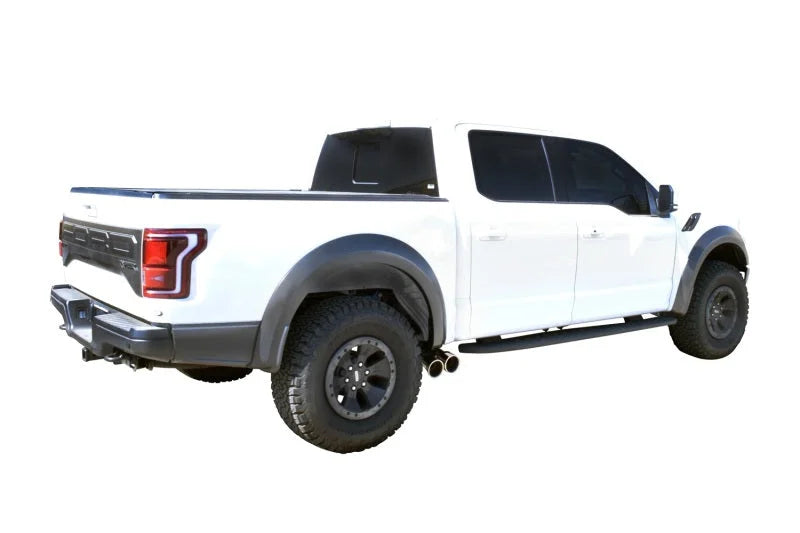 Gibson 3in Cat-Back Super Truck Exhaust - Stainless fits 2017-2020 Ford F-150 Raptor 3.5L - Side View