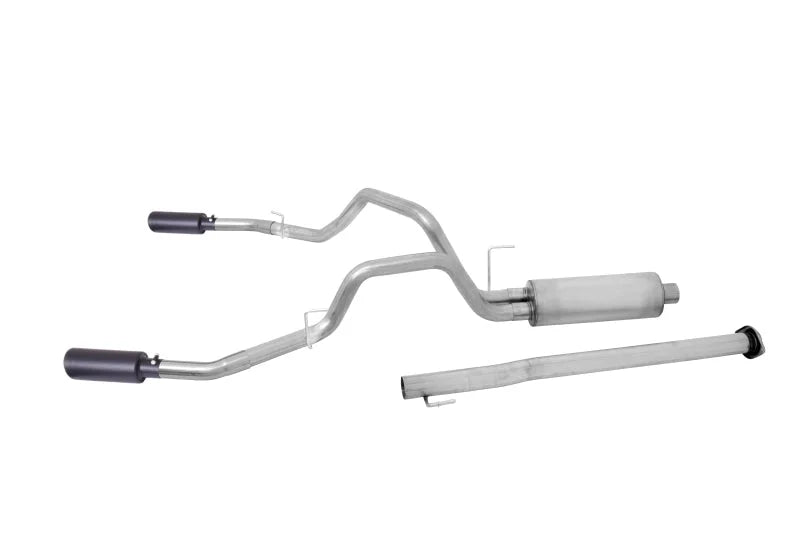Gibson 3in/2.5in Cat-Back Dual Split Exhaust - Black Elite fits Ford F-150 / 2011-2014 Ford F-150 SVT RAPTOR 6.2L