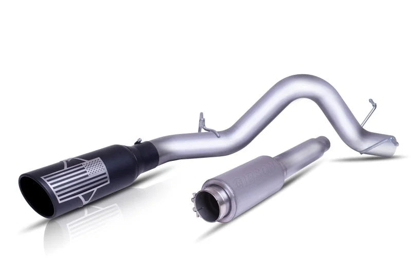 Gibson 4in Patriot Series Cat-Back Single Exhaust System Stainless fits 2020-2025 Ford F-250 Super Duty 7.3L / F-350 Super...