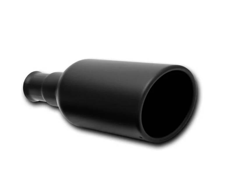 Gibson Black Ceramic Rolled Edge Angle Exhaust Tip for 09-22 Ram 1500 Factory Dual Exhaust - Side View