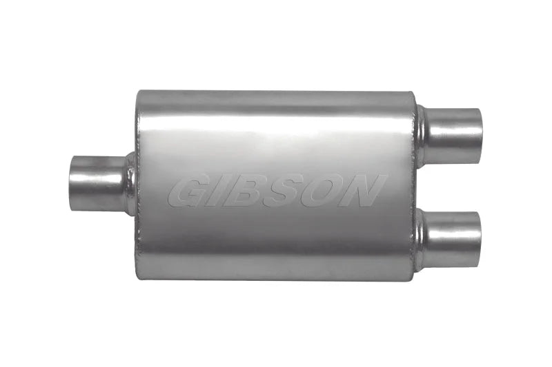 Gibson CFT Superflow Center/Dual Oval Muffler - 4x9x18in/3in Inlet/2.5in Outlet - Stainless - Main Product View