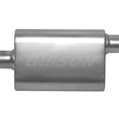 Load image into Gallery viewer, Gibson CFT Superflow Center/Offset Oval Muffler - 4x9x18in/2.25in Inlet/2.25in Outlet - Stainless - Main Product View