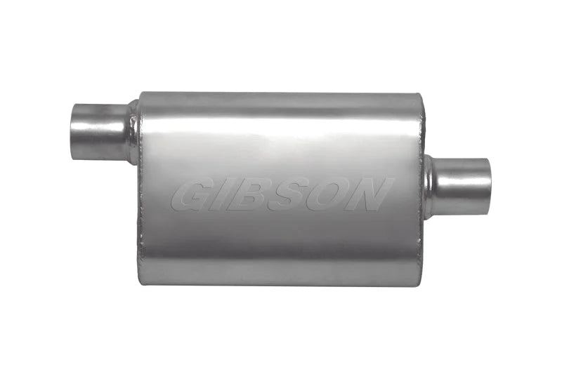 Gibson CFT Superflow Offset/Center Oval Muffler - 4x9x13in/3in Inlet/3in Outlet - Stainless - Main Product View