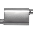 Load image into Gallery viewer, Gibson CFT Superflow Offset/Offset Oval Muffler - 4x9x18in/2.5in Inlet/2.5in Outlet - Stainless - Main Product View