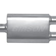 Load image into Gallery viewer, Gibson MWA Superflow Center/Dual Oval Muffler - 4x9x14in/3in Inlet/3in Outlet - Stainless - Main Product View