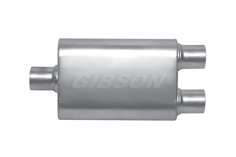 Gibson MWA Superflow Center/Dual Oval Muffler - 4x9x14in/3in Inlet/2.5in Outlet - Stainless - Main Product View