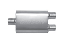 Load image into Gallery viewer, Gibson MWA Superflow Center/Dual Oval Muffler - 4x9x14in/3in Inlet/2.5in Outlet - Stainless - Main Product View