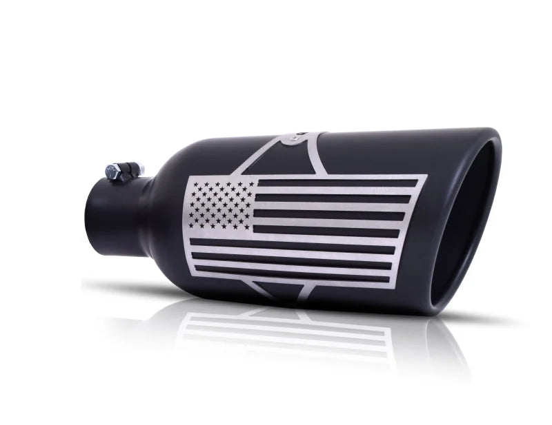 Gibson Patriot Series Rolled Edge Slash-Cut Tip - 5in OD/4in Inlet/12in Length - Black Ceramic - Main Product View